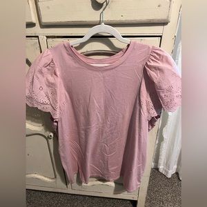 Ava and Viv 2x flutter sleeve top